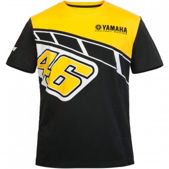 Motorrad T-Shirts  VR 46 T-Shirt Replica Yamaha Yellow Black