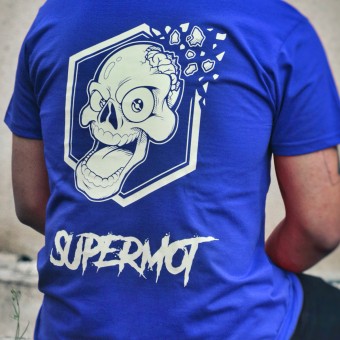 Motorrad T-Shirts  Kikaninac T-Shirt Supermot Skull Blue