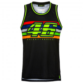 Motorrad T-Shirts  VR 46 Tank Top Man Stripes Black
