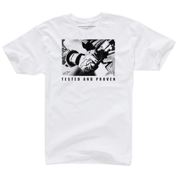 Motorrad T-Shirts  Alpinestars Throttle Tee White