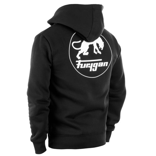 Furygan Corpo Zip Hoodie Black White