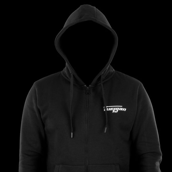 Furygan Corpo Zip Hoodie Black White